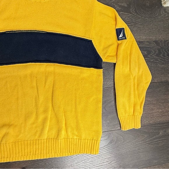 Nautica Men's Yellow and Black Sweater - Picture 2 of 4